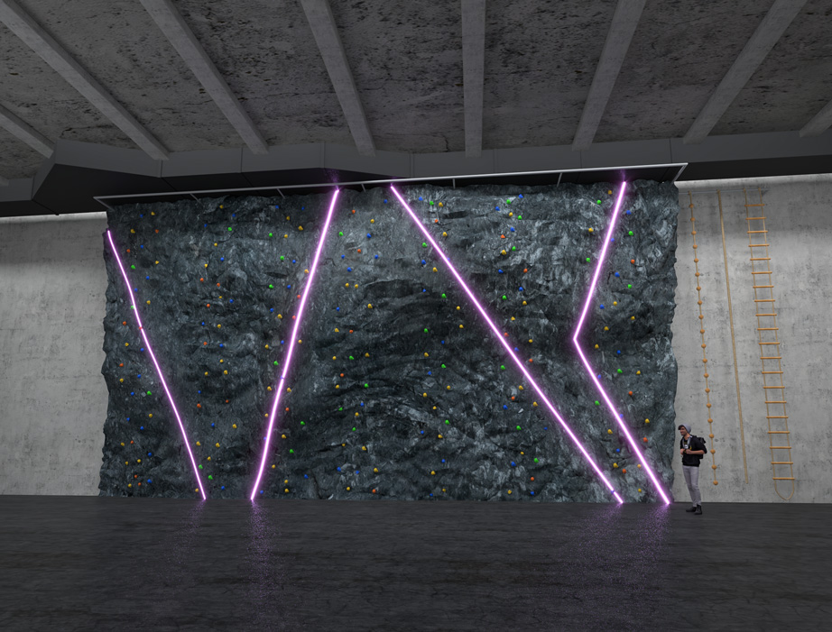 創(chuàng)意雕塑攀巖墻